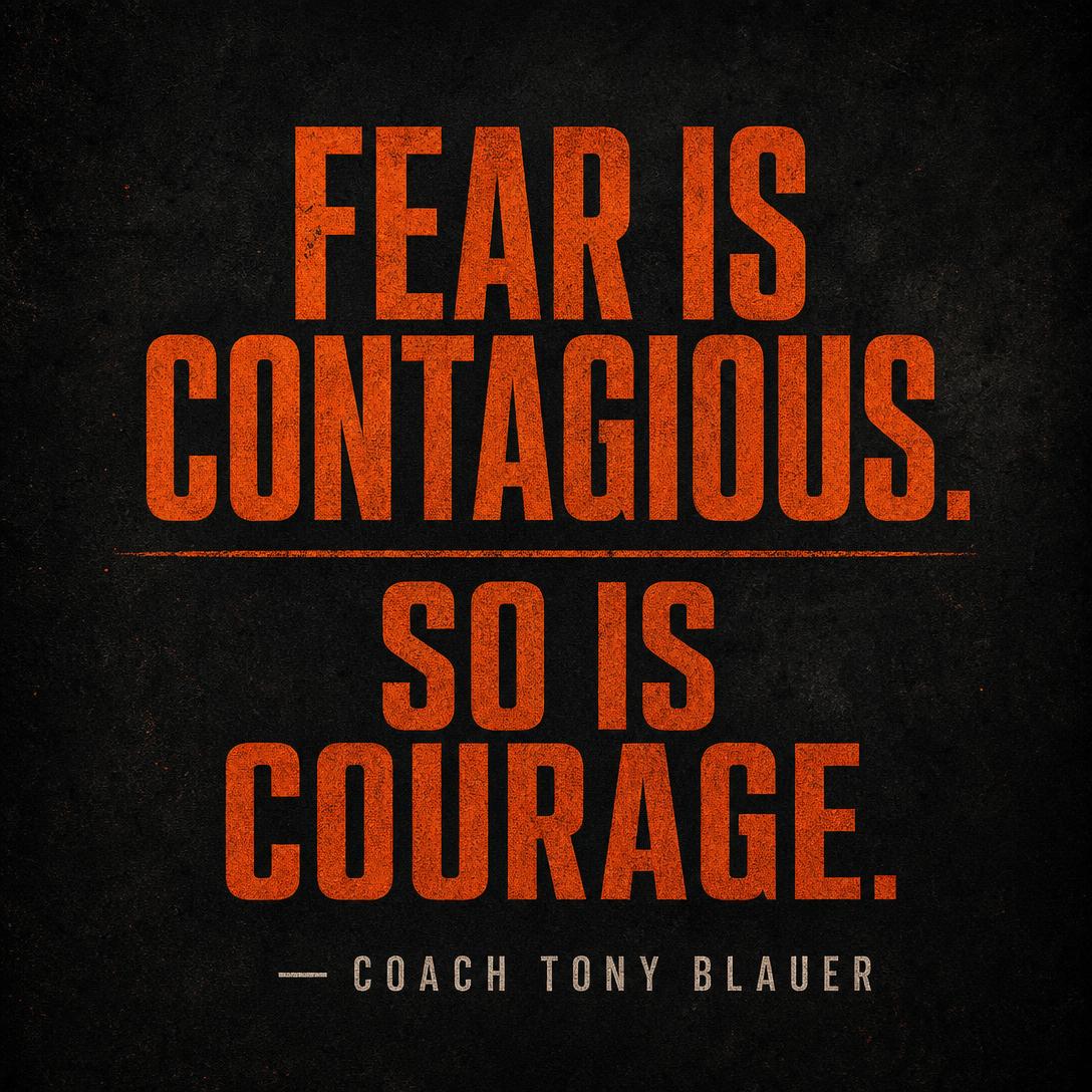 KNOW FEAR poster: Fear is contagious. So is courage.